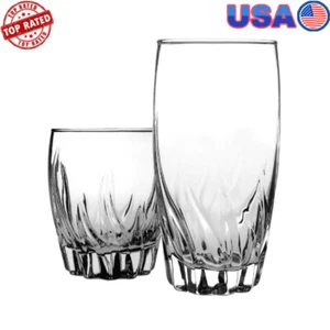 12 Piece Drinking Glasses Set Dishwasher Safe Durable Bar Everyday Use - Picture 1 of 7