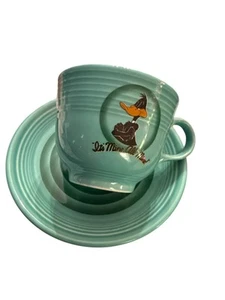 Fiesta Daffy Duck Ware Warner Bros Looney Tunes Cup & Saucer 1994 Fiestaware - Picture 1 of 3