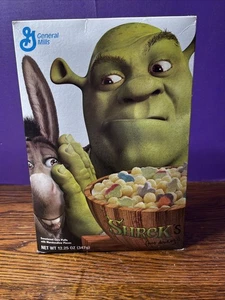 2004 SHREK GENERAL MILLS (NOT DONKEY'S) CEREAL BOX Full Box Still Sealed - Picture 1 of 7