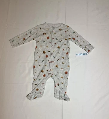 Carter's Unisex Bebé Acción de Gracias Otoño Snap-Up Térmico Dormir y Jugar Pijama Nuevo con Etiquetas Foto 1 de 3