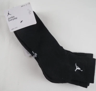 Новый Nike Air Jordan каждый день амортизированный лодыжки носки 3 упаковки белый черный XL 12-15 - Изображение 1 из 4