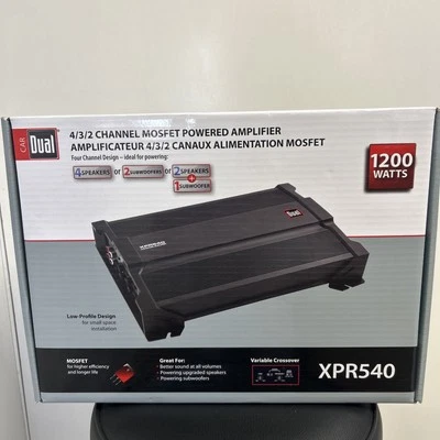 Dual XPR540 1200W 4-Channel Class A/B Car Audio Power Amplifier - Image 1 of 3