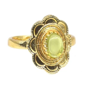 Lotto 3 Pezzi Anello Quarzo Peridoto Regalo Donna Placcato Oro Anello Regolabile P982 - Foto 1 di 6