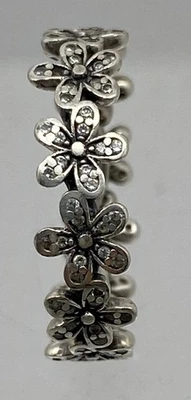 Authentic Pandora Sterling Silver Dazzling Daisy Meadow Ring Size 7.5 - Image 1 of 4