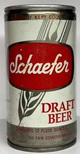 Schaefer Draft 12 oz. Crimped Steel Beer Can - Picture 1 of 6