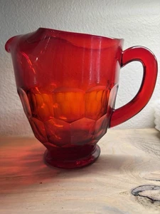 Vintage Viking Glass Ruby Red Pitcher - Picture 1 of 3