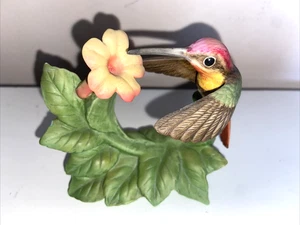 RUBY-TOPAZ Hummingbird 4"Ceramic Porcelain Figurine Bronson Collectibles 1996 - Picture 1 of 11