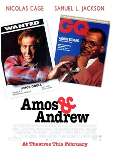 Anuncio impreso, 1993 Amos & Andrew película póster estilo Nicolas Cage & Samuel L Jackson - Imagen 1 de 1