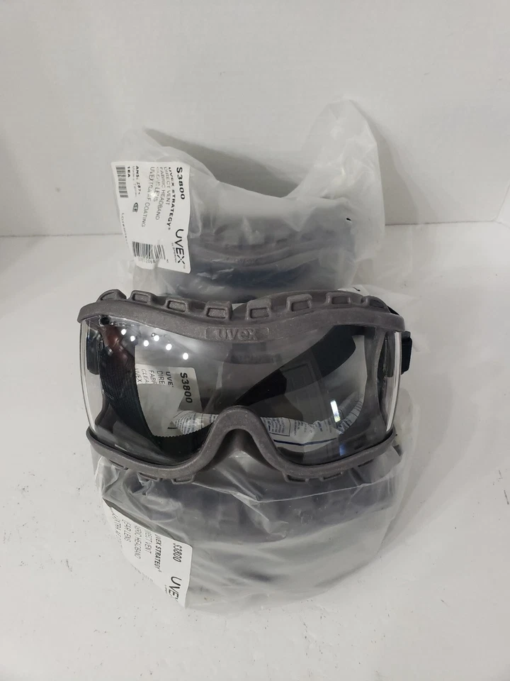 4 Honeywell Uvex S3800 Strategy Safety Goggles Gray Body Clear Uvextra Ansiz87