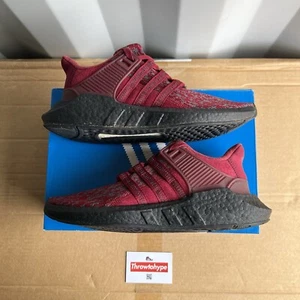 Adidas Originals EQT 93/17 Red Burgundy Black JD Exclusive Size 9 UK Used AC8169 - Picture 1 of 7
