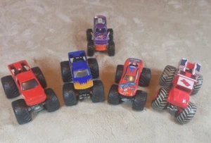 Hot Wheels Monster Trucks Diecast Lot of 5 Trucks 4 Hot Wheels 1 Not? - Picture 1 of 12