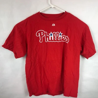 Majestic Philadelphia Philles red t-shirt XL Cliff Lee # 33 MLB baseball - Image 1 of 4