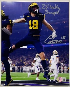 COLSTON LOVELAND SIGNED MICHIGAN NATIONAL CHAMPS 8x10 PHOTO BECKETT WITNESS COA - Picture 1 of 1