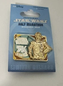 Prendedor Disney Star Wars Run Disney Media Maratón 2015 5K C-3Po ~ NUEVO - Imagen 1 de 1