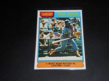 1976 Topps #1 HANK AARON card! BREWERS-BRAVES! HOF!