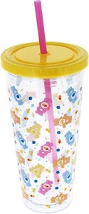 Care Bears Beaker with Straw | 650ml Large Reusable Water Bottle | Cute Design - Picture 1 of 2