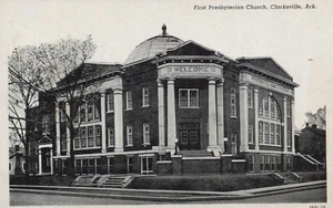 First Presbyterian church, Clarksville, Arkansas - unposted litho - Picture 1 of 3