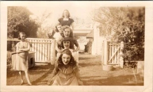 Real Photo Two (2) photos of 6 adorable ladies posing 1940s Oklahoma - Picture 1 of 4