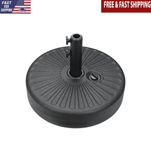 50 Pfund befüllbarer Schirmfuß robust wetterfest schwarz Terrasse Pool Rasen neu - Bild 1 von 8