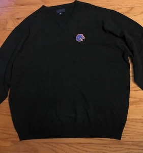 Vantage V Neck Long sleeves Black Sweatshirt 2X blue red horse logo - Picture 1 of 12