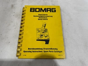 Bomag BW141AD BW160AD BW201AD Speed Control Parts Catalog#00814710/7.85 - Picture 1 of 4