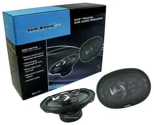 Sub Zero Ice 6x9" Dual Cone Triaxial Car Audio Speakers