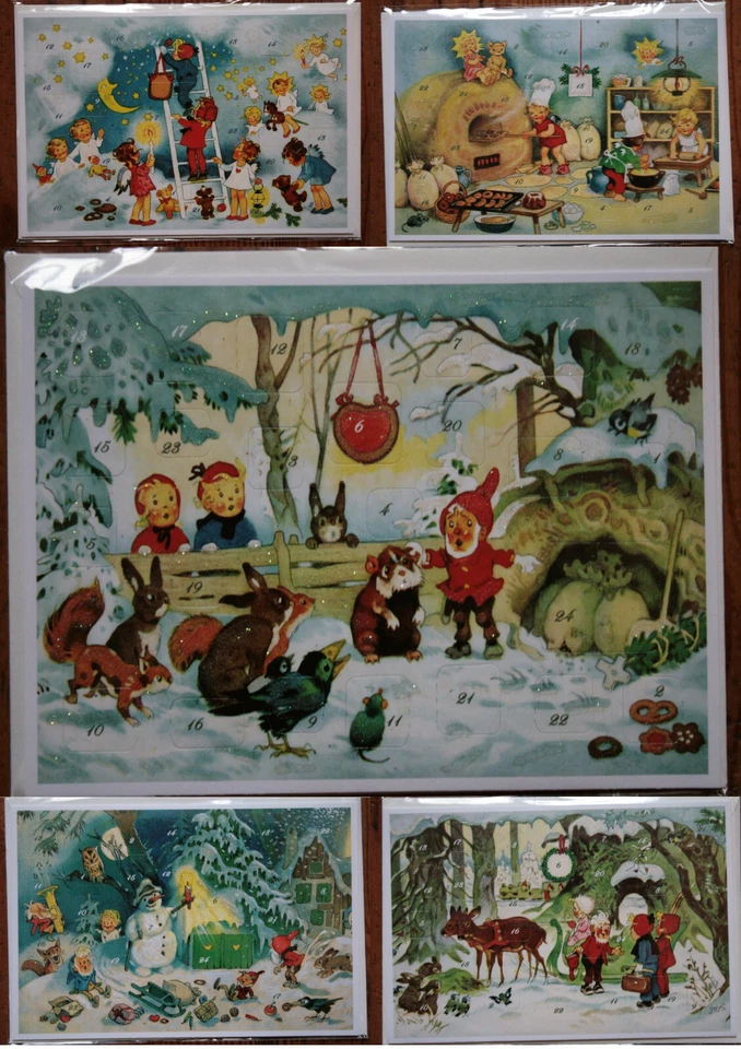 German Advent Calendar Of Your Choice, Sealed, Double Card With Envelope - Image 1 of 1
