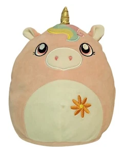 Squishmallow Kellytoy Ilene Unicorn Pink Orange Flower Rainbow Mane 9" No Tags - Picture 1 of 8