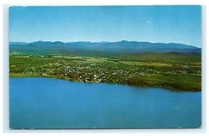 Tupper Lake NY Adirondacks New York Aerial View Chrome Postcard C9 - Picture 1 of 2