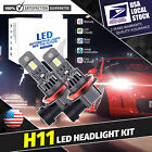 Combo 2 H11 LED Headlight Bulb Conversion Kit Low Beam Super 6000K White 18000LM