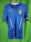 Maillot de football Puma Italie FIGC petit logo bleu brodé rare chemise