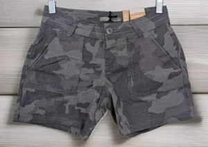 Pantaloncini da donna PrAna Olivia Gravel mimetici nuovi con etichette taglia 2 5" cuciture interne UPF 50+ - Foto 1 di 8