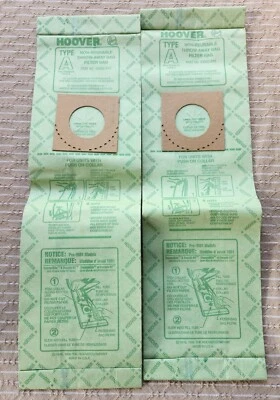 Hoover Vacuum Cleaner Bags Type A Part #43655-010 Set of 2 bags - Image 1 of 3