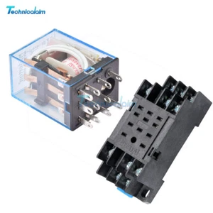 MY3NJ AC220V / AC110V / DC24V 11PIN Coil Power mini Relay Module Socket Base - Picture 1 of 31