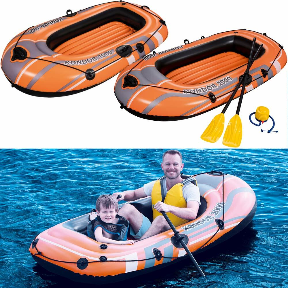 Portable Boat With Pump 1-Person Inflatable Fishing Boat With Paddles ...