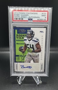 Bobby Wagner 2012 Contenders Autograph AUTO Rookie Card RC PSA 9