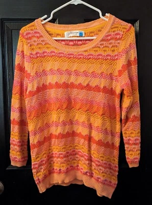 Suéter de malha Anthropologie Sparrow L laranja rosa - Imagem 1 de 4