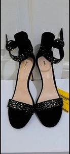 Aldo Damen Riemchen Pailletten Heels schwarz UK4 sehr guter Zustand  - Bild 1 von 13