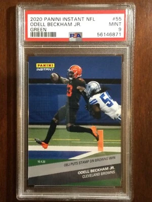 2020 Panini Instant (10/4/20) — Odell Beckman Jr. — Green — MINT PSA 9 — pop 1 - Image 1 of 3