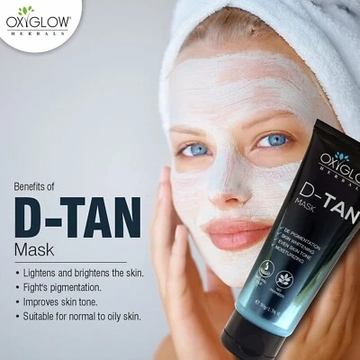 OxyGlow Herbals D-TAN Mask |for lightens and brightens the skin 50g  free shipp - Image 1 of 4