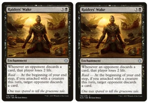 MTG - 2 x Raiders' Wake - Uncommon Black Enchantment - Ixalan (XLN) - M/NM - Picture 1 of 1