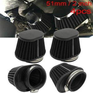 4x Washable Tapered 51mm Pod Air Filter For Motorcycle Cafe Racer Dirt Bike - Picture 1 of 10