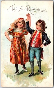 Postcard c1908 This For Remembrance Children Rejoicing by McLoughlin Bros - Bild 1 von 2