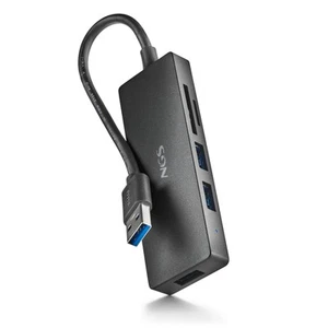 NGS iHubReader, USB and Memory Card Reader, Black - Picture 1 of 5