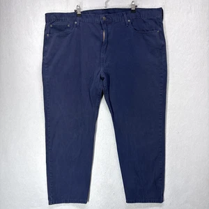 Levis 502 Jeans Mens 46x30 Blue Stretch Tapered Fit Classic Denim Pants - Picture 1 of 12