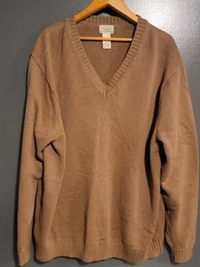Maglione LL Bean uomo XXL 2XL maglia cavo scollo a V 100% cotone - Foto 1 di 6