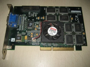 Diamond Monster Fusion 3Dfx Voodoo Banshee AGP VGA Card 16M Video SG RAM. Works - Afbeelding 1 van 4