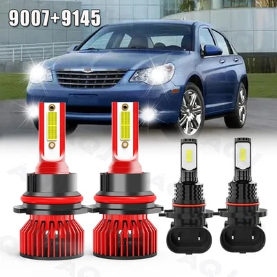 Combo LED Headlight Bulb Hi Lo + Fog Lights 6000K For Chrysler Sebring 1996-2006 Foto 1 de 4