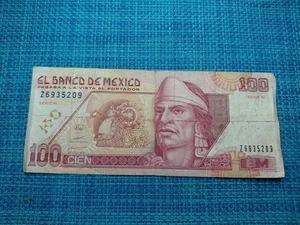 🇲🇽 Mexico 100 Nuevos Pesos 10 Dec 1992  P-102   Serie M Banknotes 112225-9 - Picture 1 of 3