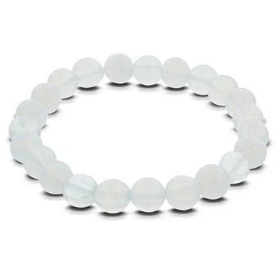 8mm Opalite Gemstone Round Bead Handmade Stretch Bracelet - Image 1 of 3